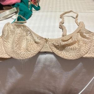 Victoria’s Secret mesh nude unlined Demi stretch lace 34 B Bra